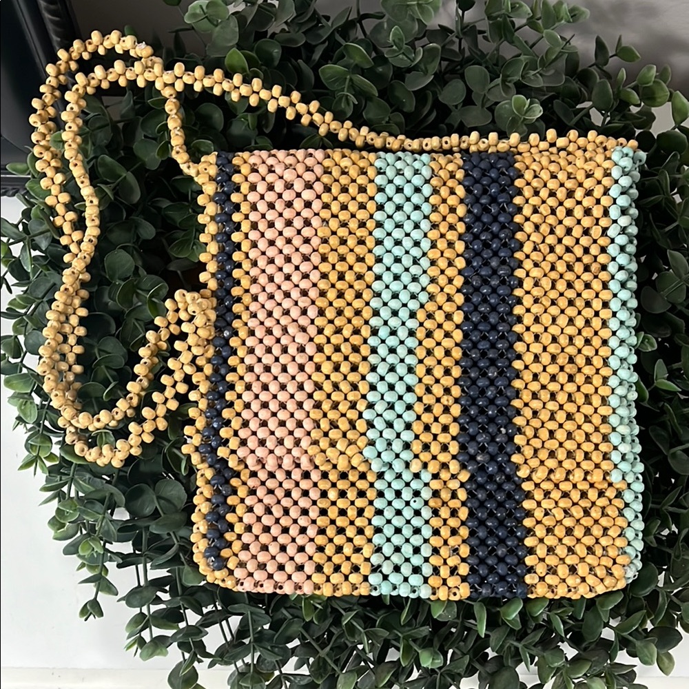Multicolor Beaded Shoulder Bag by American Eagle gently used